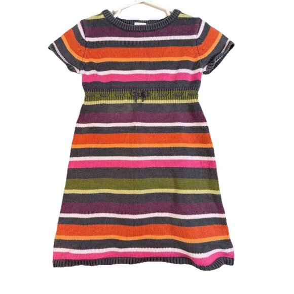 Gymboree FALL FOREST FRIENDS Striped Sweater Dress Size 5 Holiday Knit Preppy - Picture 1 of 6